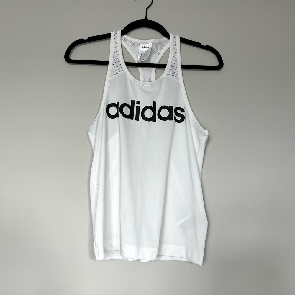 Women's White Adidas Activewear Tank Top Size XS